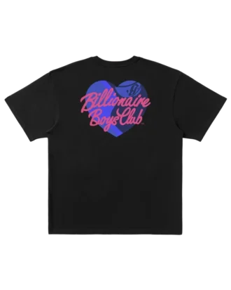 Maglietta con cuore in script