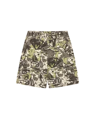 Pantaloncini cargo in cotone mimetico