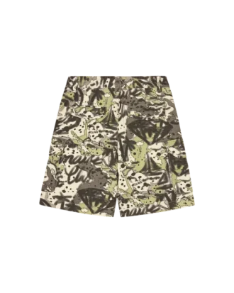Pantaloncini cargo in cotone mimetico