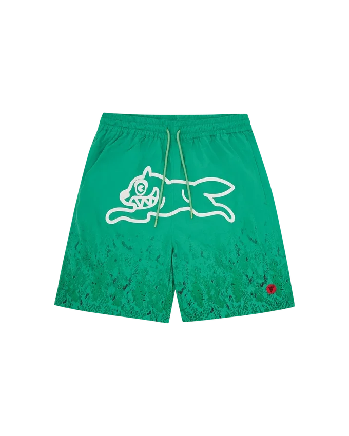 Pantaloncini da bagno Running Dog in pelle di serpente sfumato Pantaloncini da bagno Running Dog in pelle di serpente sfumato