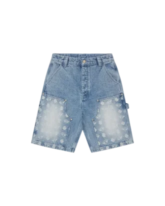 Pantaloncini da carpentiere in denim Diamonds & Dollars