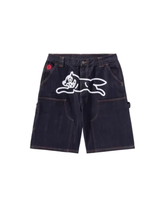 Pantaloncini da carpentiere in denim Selvedge Running Dog