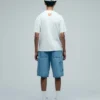 Pantaloncini da pittore in denim