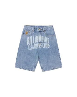 Pantaloncini in denim con logo Arch Logo sbiadito