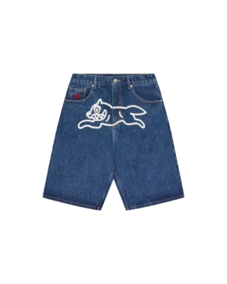 Pantaloncini in denim Running Dog con triplo cono