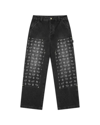 Pantaloni da carpentiere in denim Diamonds & Dollars