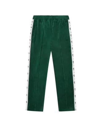 Pantaloni da tuta in velluto con nastro con logo a piccolo arco