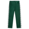 Pantaloni da tuta in velluto con nastro con logo a piccolo arco
