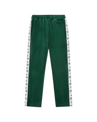 Pantaloni da tuta in velluto con nastro con logo a piccolo arco
