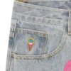 Pantaloni in denim con doppio taschino e Running Dog