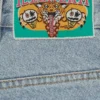 Pantaloni in denim con doppio taschino e Running Dog
