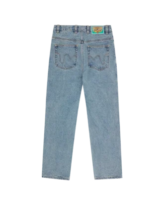 Pantaloni in denim con fodera a quadri