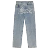 Pantaloni in denim con Running Dog applicato a doppio giro