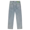 Pantaloni in denim con Running Dog applicato a doppio giro