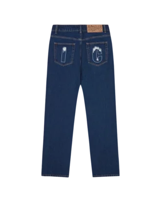 Pantaloni in denim Crystal Running Dog
