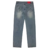 Pantaloni in denim da donna effetto consumato con Running Dog