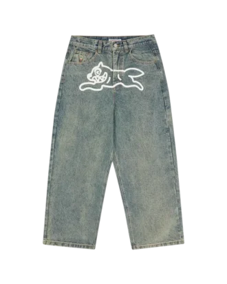 Pantaloni in denim Running Dog con tripla tasca