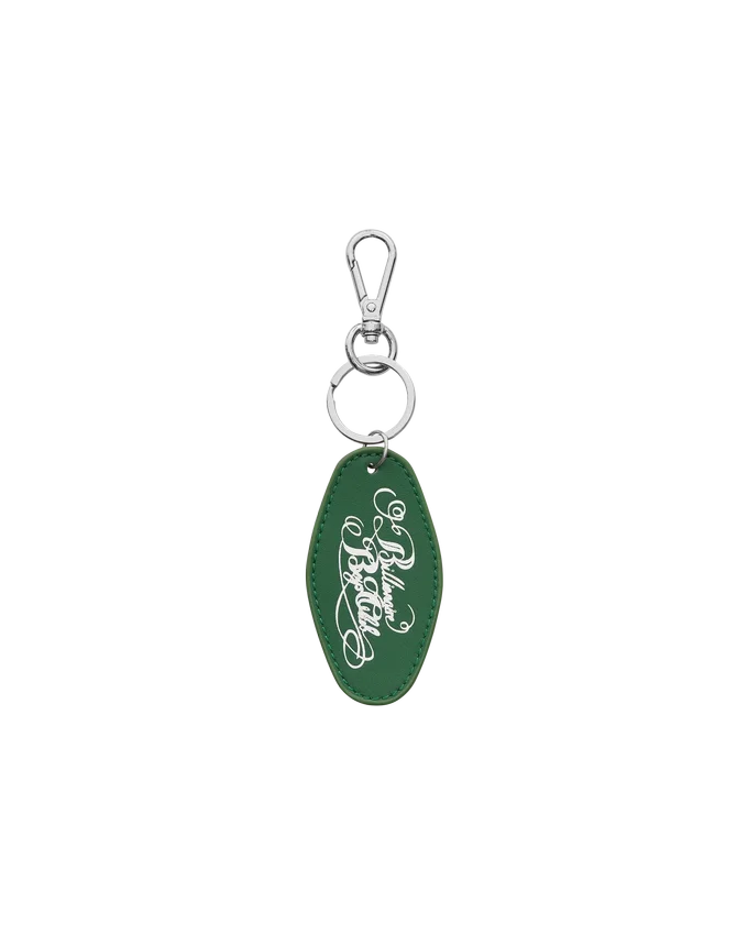 Portachiavi in pelle con logo script Portachiavi in pelle con logo script