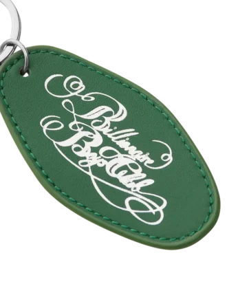 Portachiavi in pelle con logo script