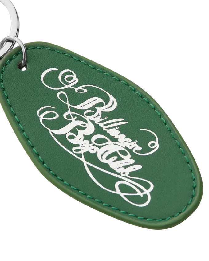 Portachiavi in pelle con logo script Portachiavi in pelle con logo script