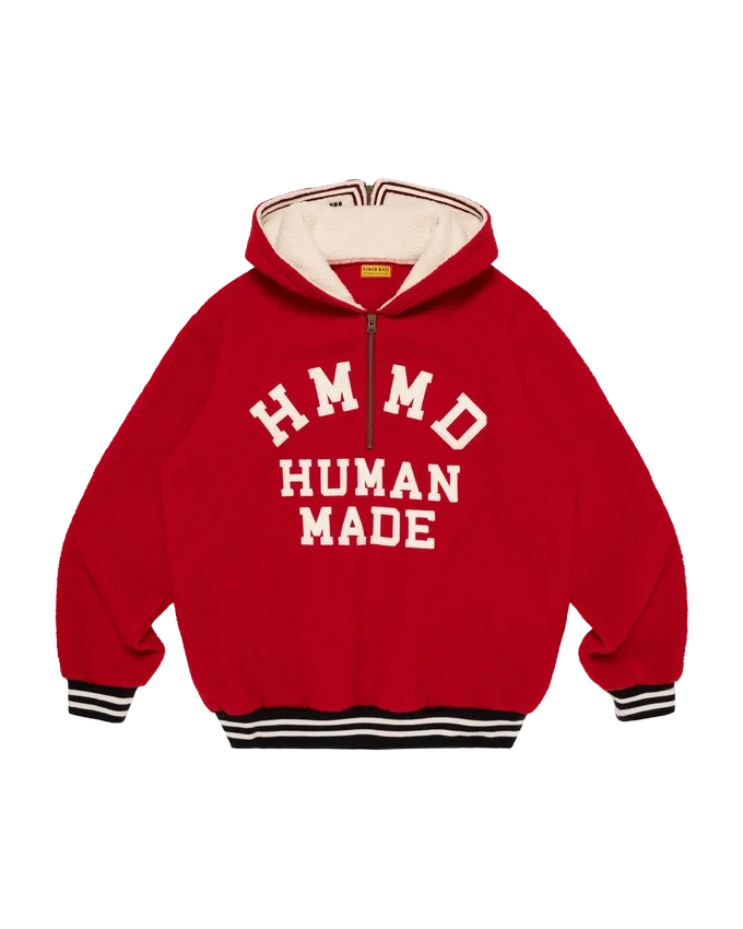 Pullover in pile con mezza zip Pullover in pile con mezza zip