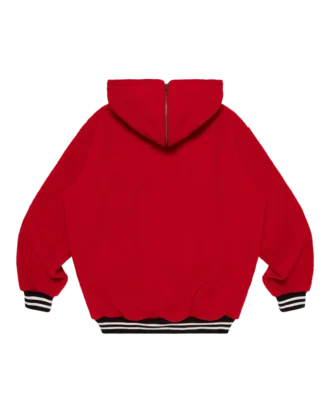 Pullover in pile con mezza zip