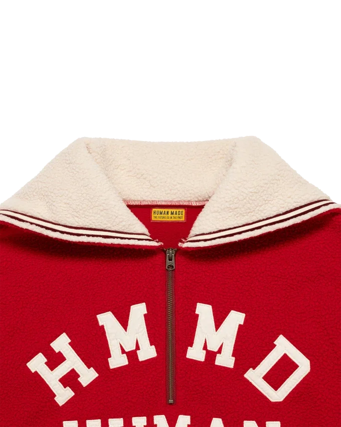 Pullover in pile con mezza zip Pullover in pile con mezza zip
