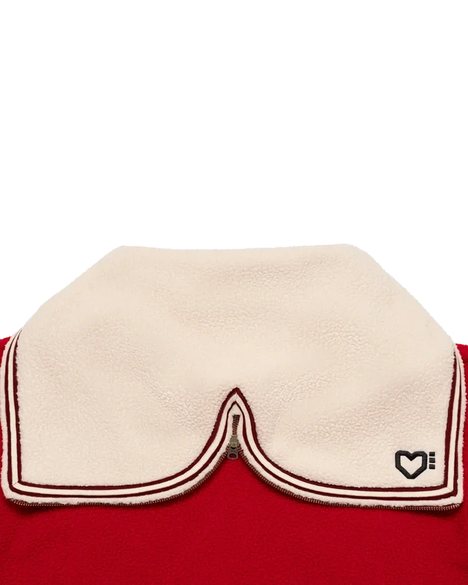 Pullover in pile con mezza zip Pullover in pile con mezza zip