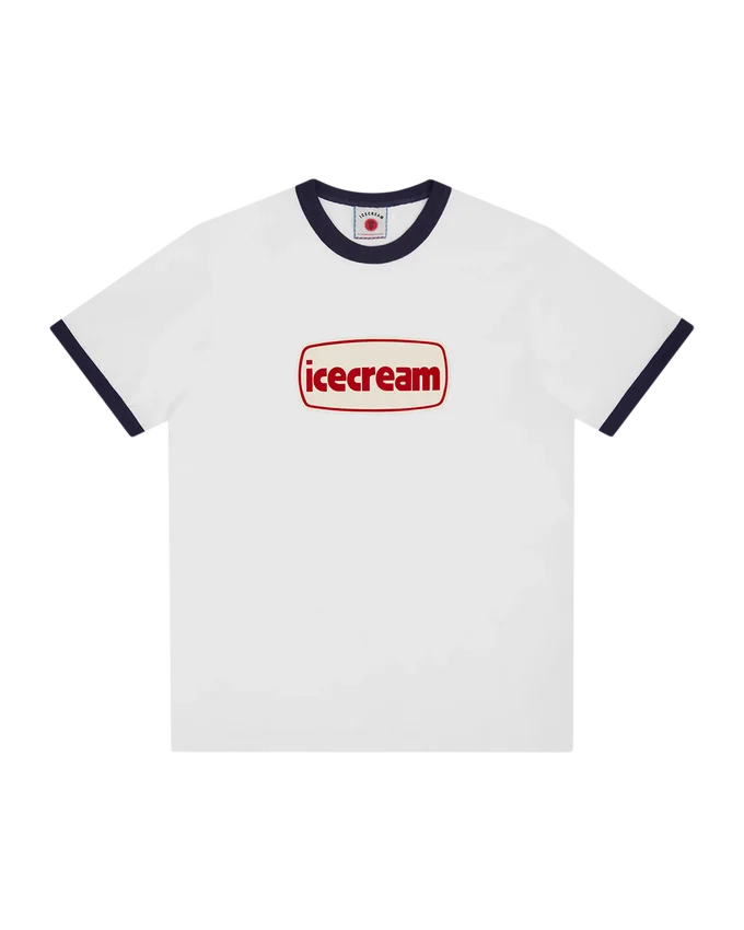 T-shirt a maniche a costine con motivo vaschetta di gelato T-shirt a maniche a costine con motivo vaschetta di gelato