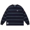 T-shirt a maniche lunghe con bordo in cotone