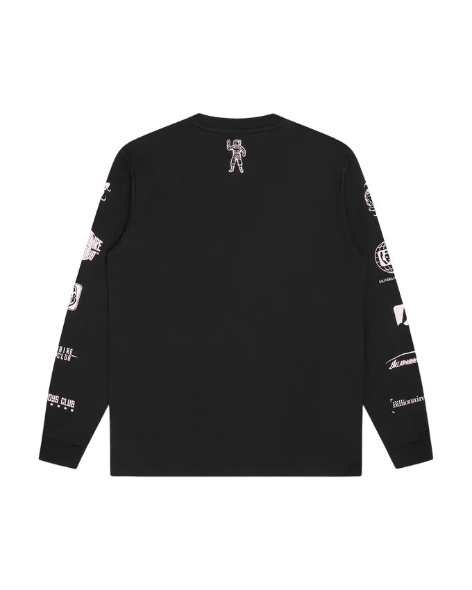 T-shirt a maniche lunghe con loghi multipli T-shirt a maniche lunghe con loghi multipli