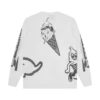 T-shirt a maniche lunghe con logo multiplo in mezzitoni T-shirt a maniche lunghe con logo multiplo in mezzitoni