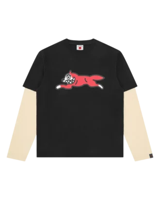 T-shirt a maniche lunghe con stratificazioni Running Dog
