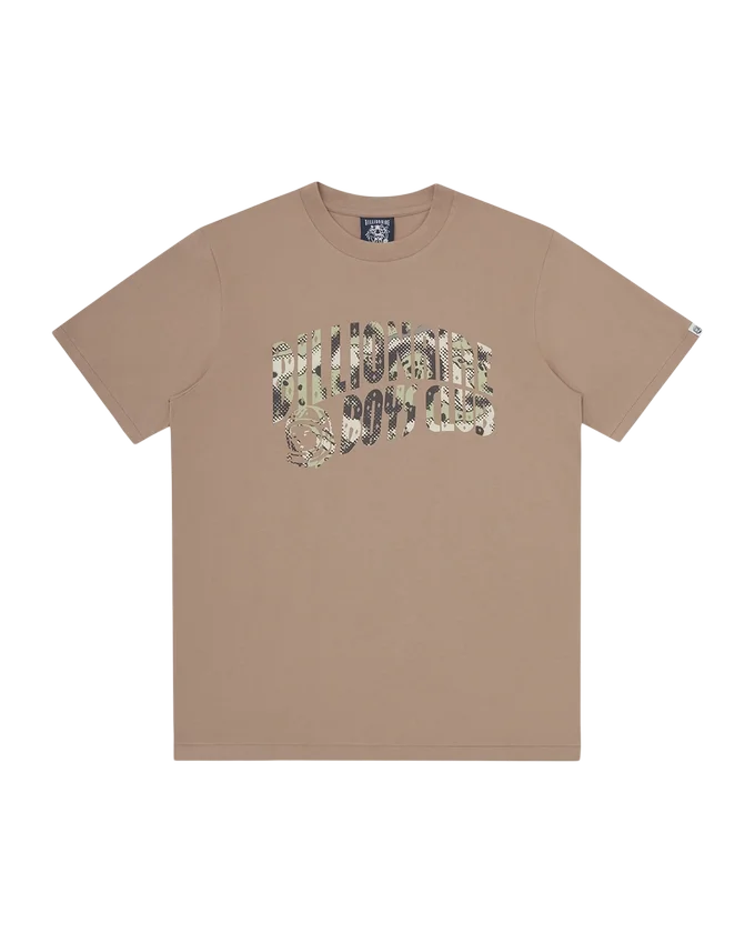 T-shirt con logo ad arco in mimetico sovrapposto T-shirt con logo ad arco in mimetico sovrapposto