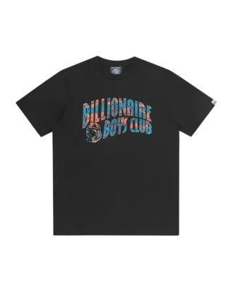 T-shirt con logo ad arco in mimetico sovrapposto