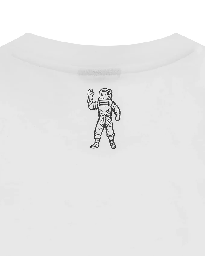 T-shirt con logo dritto e sfumatura di strass T-shirt con logo dritto e sfumatura di strass