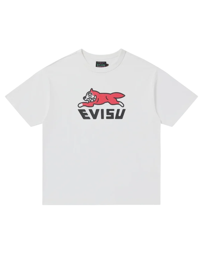 T-shirt con logo e stampa evisu T-shirt con logo e stampa evisu