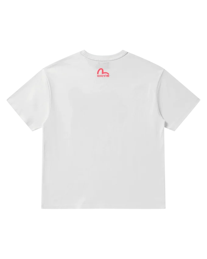 T-shirt con logo e stampa evisu T-shirt con logo e stampa evisu