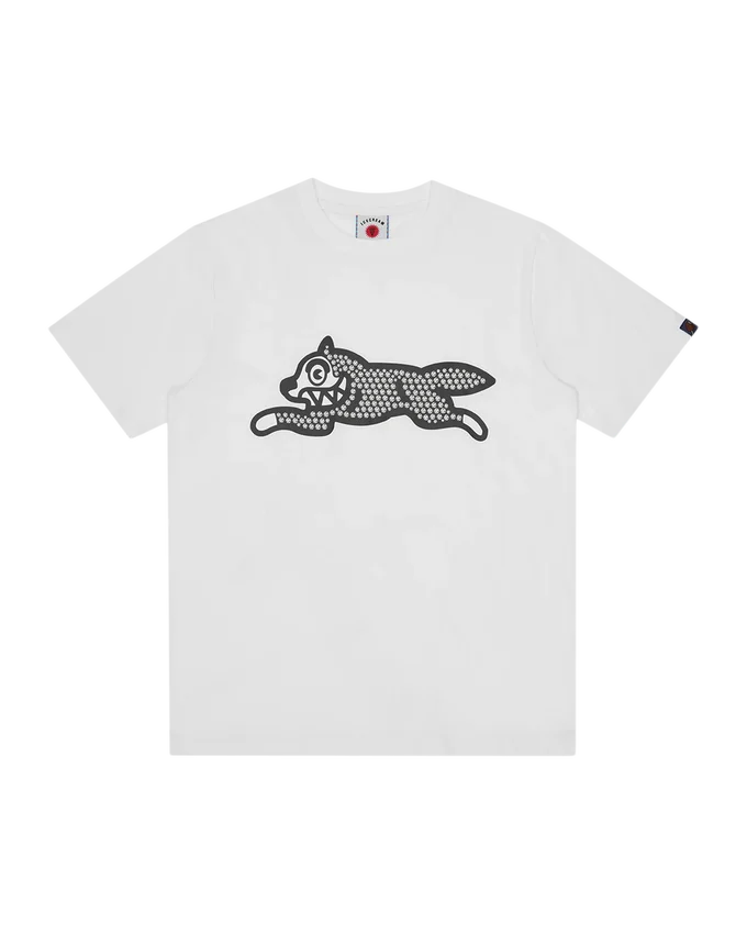 T-shirt con Running Dog glitterata T-shirt con Running Dog glitterata