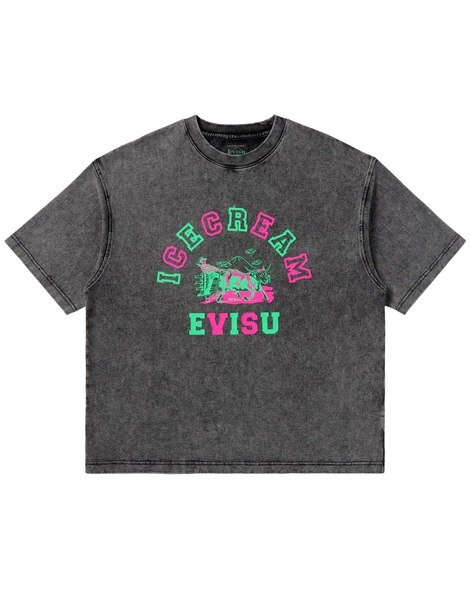 T-shirt con stampa ICECREAM x evisu T-shirt con stampa ICECREAM x evisu