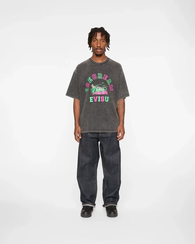 T-shirt con stampa ICECREAM x evisu T-shirt con stampa ICECREAM x evisu