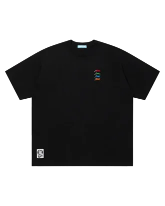 T-shirt in cotone con logo ricamato Running Dog