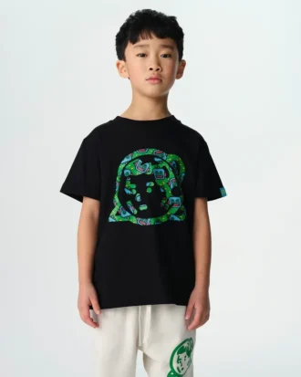 T-shirt per bambini con stampa robot e motivo Astro